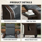 Outdoor Recliner Chair with Adjustable Backrest, Cushion, Side Tray, Dark Grey