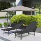2 Pieces Folding Outdoor Lounge Chairs, Reclining Chaise Lounge Tanning Chair w/ Adjustable Back, Mesh Seat, Black