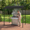 7' x 5' Black Grill Gazebo with Steel Frame & Hooks