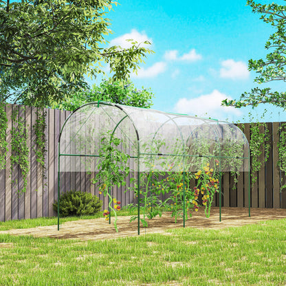 157.5" x 47.2" x 66.9" Tunnel Tomato Greenhouse with Guy Ropes