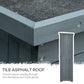 Outdoor Garden Shed, Wooden Tool Storage Shed, 3-Tier Shelves, Asphalt Roof, Shutter Doors, 34.3" x 18.3" x 63", Grey