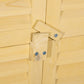 3' x 5' Wooden Garden Storage Shed, Sheds & Outdoor Storage with Asphalt Roof & 2 Large Wood Doors with Lock, Natural