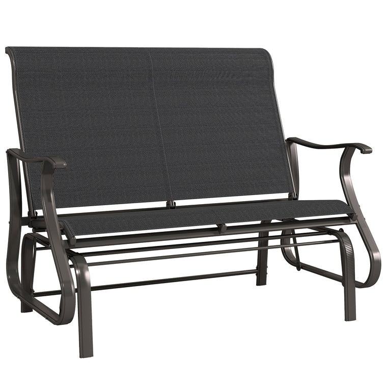 Double Glider Armchair with Mesh Seat and Backrest