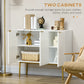 Modern Storage Cabinet Sideboard Buffet Cabinet with Gold Legs for Living Room Dining Room Hallway White