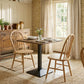 28" Square Dining Table, Modern Dining Room Table with Steel Base, Space Saving Small Kitchen Table, Walnut Wood Grain