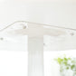 Modern Kitchen Table for 2 people, Round Dining Table with Steel Base for Living Room, Dining Room, White