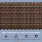 Rattan Wicker Loveseat Garden Furniture Leisure Chair with Armrests Brown