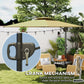 Square Cantilever Patio Umbrella, Double Top Patio Hanging Offset Umbrella with Crank & Tilt, 8' x 9', khaki