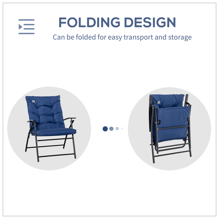 Foldable Fabric Upholstered Recliner with Metal Frame