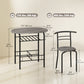 Dining Table Set of 3, 31.5" Kitchen Table and Chairs Set for 2 with Shelf, for Small Space, Dining Room, Living Room