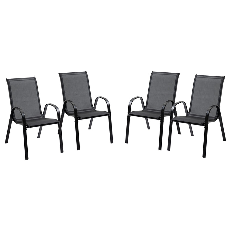 4-Piece Dining Chair Set with Armrests