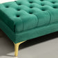 End of Bed Bench, Upholstered Bench, Entryway Shoe Bench with Button Tufted for Living Room, Bedroom, Dark Green