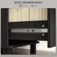 4 Drawer File Cabinet with Lock, Office Filing Cabinet, A4 Letter Size, Hanging File Folders, Black