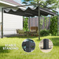 10' x 7' Black Patio Pergola with Retractable Canopy