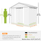 7.7' x 6.5' Outdoor Metal Garden Shed House Hut Gardening Tool Storage with Ventilation, Dark Grey