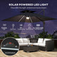 8' Cantilever Patio Umbrella with LED Lights, 360°Rotation, Tilt & Height Adjustment, Crank, Cross Base, Dark Grey