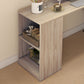 55" Corner Computer Desk, 360° Rotating L-Shaped Desk, Home Office Workstation with 3-Tier Shelves