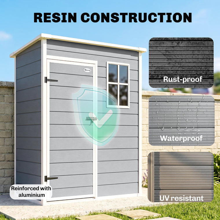 5' x 3' Garden Shed with Lockable Doors and Vents