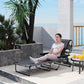 Folding Lounge Chair w/ Reclining Back, Cream White