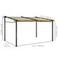 Metal Pergola with Sliding Roof Canopy, Retractable Pergola Canopy