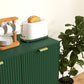 Modern Kitchen Storage Cabinet, Sideboard Buffet Cabinet with Adjustable Shelves and Metal Legs for Kitchen, Green
