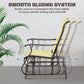 Outdoor Glider Chair, Patio Glider with Steel Frame and Mesh Fabric, Outdoor Chair for Backyard, Garden, Porch, Beige