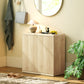 Sideboard Buffet Cabinet, 30.7" Modern Kitchen Storage Cabinet with Soft-Close Door and Adjustable Shelves, Oak