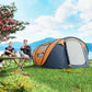 4 Person Camping Tent, Easy Pop Up Tent with Doors, Windows and Carry Bag, Automatic Setup Tent for Hiking, Orange