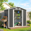 7' x 4' Metal Garden Shed with Lockable Doors and Gloves