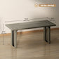 Industrial Kitchen Table for 8, 71" Rectangular Dining Table with Thick Tabletop for Dining Room, Grey Wood Finish