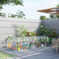 138"x39"x32" Transparent PVC Mini Tunnel Greenhouse Garden Green Grow Shed Portable Plant Flower Warm House Steel Frame Zipped Doors