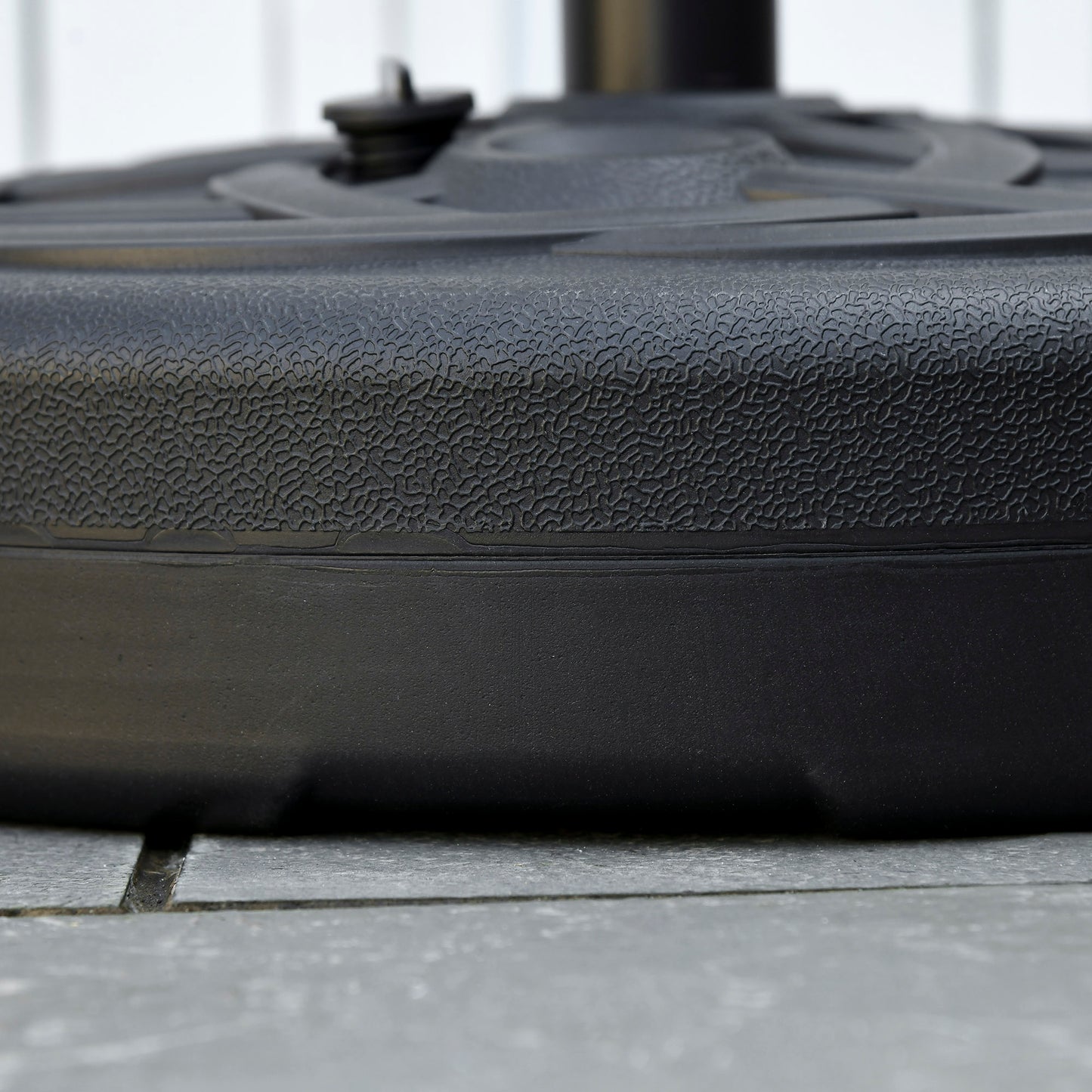 77 lb Heavy Duty Patio Umbrella Base, 22" Round Market Umbrella Stand for Deck, Outdoor, Backyard, Black