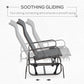 Patio Glider with Breathable Mesh Fabric, Outdoor Glider Chair, Garden Rocking Gliding Seat for Patio, Yard, Porch, Grey