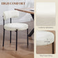 4 Pieces Kitchen Chairs, Modern Dining Chairs w/ Corduroy Upholstery and Steel Legs for Living Room, Beige