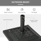 26 lb Heavy Duty Patio Umbrella Base, Square Resin Market Umbrella Stand for Outdoor, Garden, Backyard, Black
