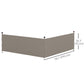 Canopy Sidewalls for 10' x 10' or 10' x 20' Pop up Canopy, 2 PCS Canopy Half Walls Only, Grey