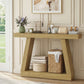 55" Farmhouse Console Table, 2-Tier Entryway Table with Storage for Hallway, Living Room, Behind Couch, Oak