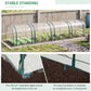 13' x 3' x 2.5' Portable Mini Tunnel Greenhouse with 4 Zipped Doors, Easy Assembly, Clear
