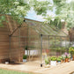 6' x 10' x 6.6' Polycarbonate Greenhouse, Walk-In Green House Kit Garden, Plants Grow, Galvanized Sheet Aluminum Frame with Rain Gutter, Vents and Sliding Door, Sliver
