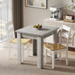 55" Extendable Dining Table for 4-6, Kitchen Table with Steel Slides and Felt Pads for Small Spaces, Grey