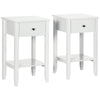 2-Tier End Tables Set of 2 with Drawer