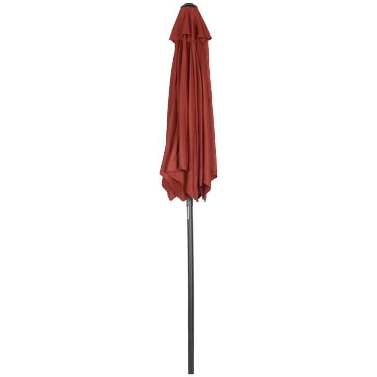 6.6FT Wine Red Patio Umbrella with 6 Solid Ribs