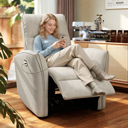 Power Recliner Chair with USB Ports and Footrest