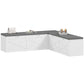 Shoe Bench L-Shaped Shoe Storage Bench Padded Cushion for Entryway Corner, White