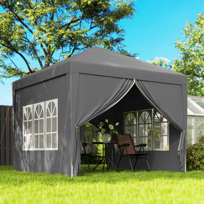 10' x 10' Grey Pop-Up Party Tent Gazebo with Carry Bag