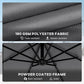 9.7ft Solar LED Cantilever Patio Umbrella with 32 LED Lights, Cross Base, Crank Handle, for Poolside, Deck, Dark Grey