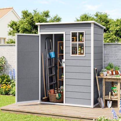 5' x 3' Garden Shed with Lockable Doors and Vents