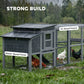Large Chicken Coop, Wooden Hen House with Covered Run, Nesting Box, Pull-Out Tray, Opening Asphalt Roof