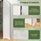 Portable Greenhouse, Walk-In Small Outdoor Green House with 2 Tier U-Shaped Flower Rack Shelves, 4.6' x 4.7', White