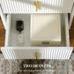 Bedside Table, Modern Nightstand with 2 Drawers, Side End Table with Metal Legs for Living Room, Bedroom, White
